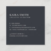 SOFT BLUSH BLUE FLORAL ALPHABETS NAME BRIEF K VIERKANTE VISITEKAARTJE (Achterkant)