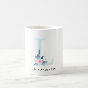 SOFT BLUSH BLUE FLORAL ALPHABETS NAME BRIEF L KOFFIEMOK