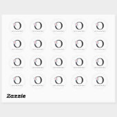 SOFT BLUSH BLUE FLORAL ALPHABETS NAME BRIEF O RONDE STICKER (Vel)