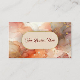 Soft blush, elegant marble Sparkle Visitekaartje