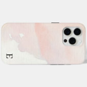 Soft Blush Elegant Waterverf iPhone Case (Achterkant (horizontaal))