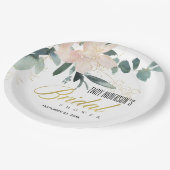 SOFT BLUSH FLORAL BUNCH WATERVERF VRIJGEZELLENFEES PAPIEREN BORDJE (Gekanteld)