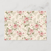 Soft Blush Floral Heirloom Diapper Raffle Informatiekaartje (Achterkant)