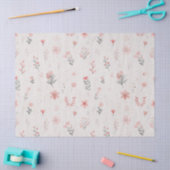 Soft Blush Floral Pattern Tissue Paper Tissuepapier (Craft)