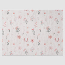 Soft Blush Floral Pattern Tissue Paper Tissuepapier