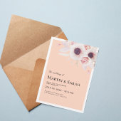 Soft Blush Floral Wedding Invitation