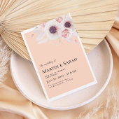 Soft Blush Floral Wedding Invitation