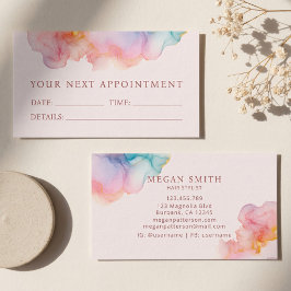 Soft Blush Ink Modern Appointment Card Afsprakenkaartje