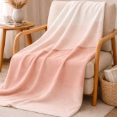 Soft Blush Ombre Fleece Blanket