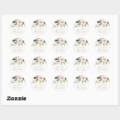 SOFT BLUSH PINK ROSE FLORAL FIRST HOLY COMMUNION RONDE STICKER (Vel)