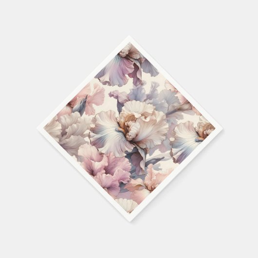 Soft Blush Romantische Chic Waterverf Bloemen Servet (Hoek)