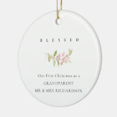 SOFT BLUSH ROOS PINK MINIMAAL CUSTOM BLESSED KERAMISCH ORNAMENT (Links)