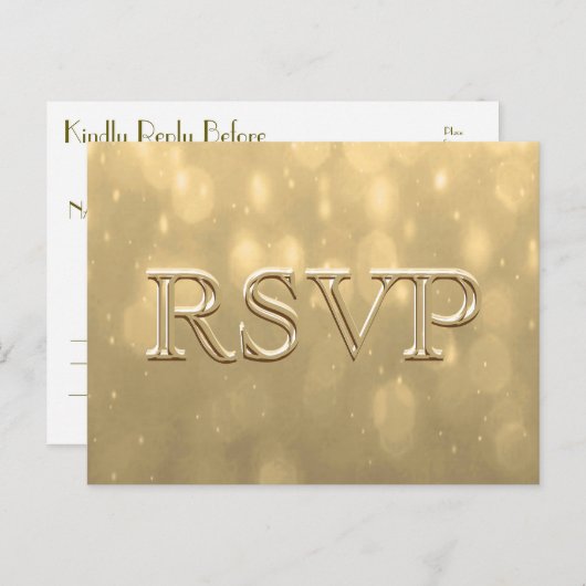 Soft Bokeh | RSVP Uitnodiging Briefkaart (Voorkant / Achterkant)