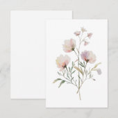 Soft Botanica Bloemige Dankkaart Bedankkaart (Voorkant / Achterkant)