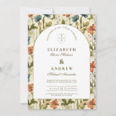 Soft Botanical Arch Garden Wedding Kaart (Voorkant)