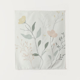Soft Botanical – Minimal Pastel Wildflower Wandkleed