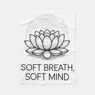 Soft Breath Soft Mind Dandelion Yoga Inspiration A Fleece Deken