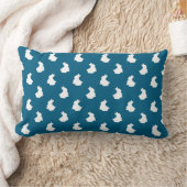 Soft Bunny Silhouette Nursery Accent Kussen (Deken)