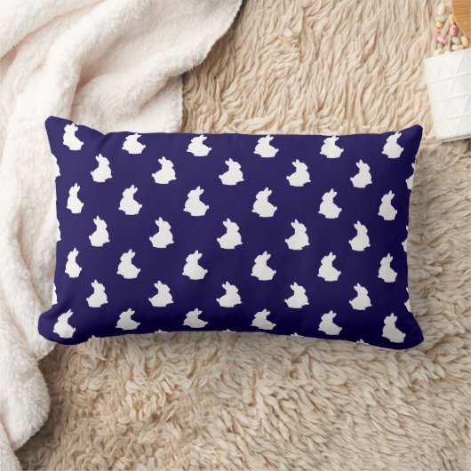 Soft Bunny Silhouette Nursery Accent Kussen (Deken)