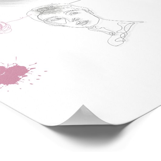 Soft Chaos _Minimal Line Art Poster  (Hoek)