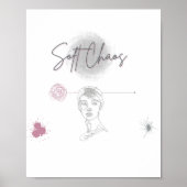 Soft Chaos _Minimal Line Art Poster  (Devant)