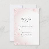 Soft Cherry Blossom RSVP Response Kaart (Voorkant)