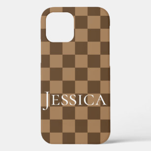 Soft Chocolade Squares iPhone 12 Hoesje