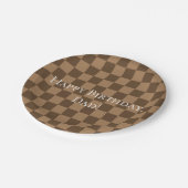 Soft Chocolade Squares Papieren Bordje (Gekanteld)