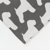 Soft Coated Terrier Silhouettes Patroon Fleece Deken (Hoek)