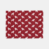 Soft Coated Terrier Silhouettes Patroon Fleece Deken (Voorkant (Horizontaal))