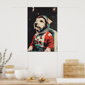 Soft Coated Wheaten Terrier Astronaut Poster (Cuisine)