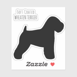 Soft Coated Wheaten Terrier Dog Silhouette Sticker