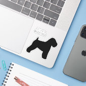 Soft Coated Wheaten Terrier Dog Silhouette Sticker (Laptop met iPhone)