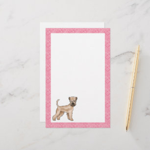 Soft-Coated Wheaten Terrier-hond Hartenpatroon Roz Briefpapier