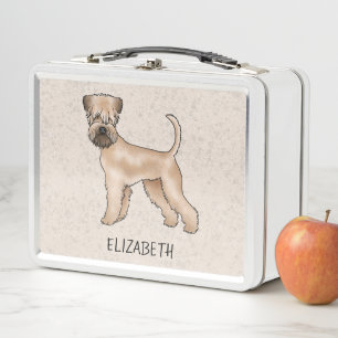 Soft-Coated Wheaten Terrier-hond op Beige met Naam