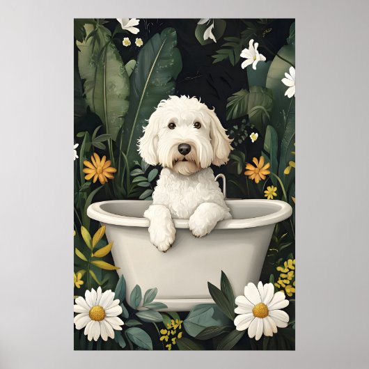 Soft Coated Wheaten Terrier In Bathtub Poster (Devant)