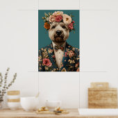Soft Coated Wheaten Terrier In Suit Poster (Cuisine)
