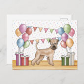 Soft-Coated Wheaten Terrier Pastel Kleuren Verjaar Briefkaart (Voorkant / Achterkant)