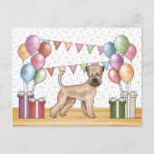 Soft-Coated Wheaten Terrier Pastelkleuren Verjaard Briefkaart (Voorkant)