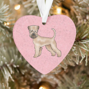 Soft-Coated Wheaten Terrier Zacht-Harige Hond Op R Ornament