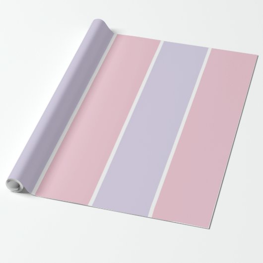 Soft Color Vertical Stripe Pattern Design Cadeaupapier (Uitgerold)