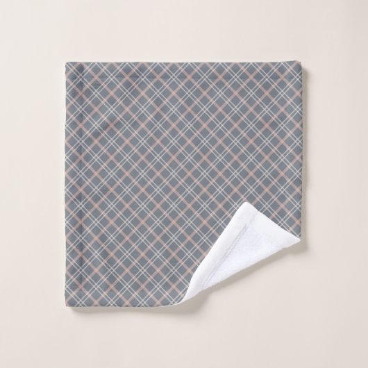 Soft Coral Plaid Towels Elegant Bath Essentials (Gant de toilette)