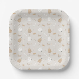 Soft Cosy Halloween Pattern Paper Borden Papieren Bordje