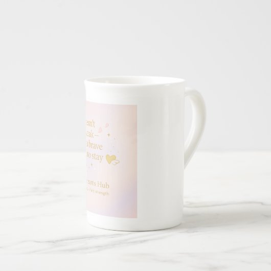 Soft Courage – Pastel Inspirational Mug (Devant droit)