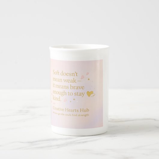 Soft Courage – Pastel Inspirational Mug (Devant)