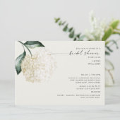 Soft Cream Hydrangea Stem Vrijgezellenfeest Kaart (Staand voorkant)