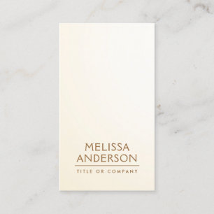 Soft crème ivoor modern minimalistisch profession visitekaartje