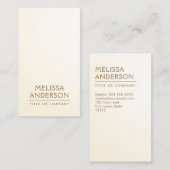 Soft crème ivoor modern minimalistisch professione visitekaartje (Voorkant / Achterkant)