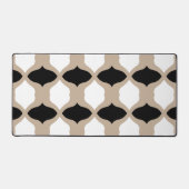 Soft Curves Pattern - Taupe, Black en White Bureaumat (Voorkant)