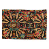 Soft Cyan "Aztec Dream" Standaard Kussensloop (Achterkant)